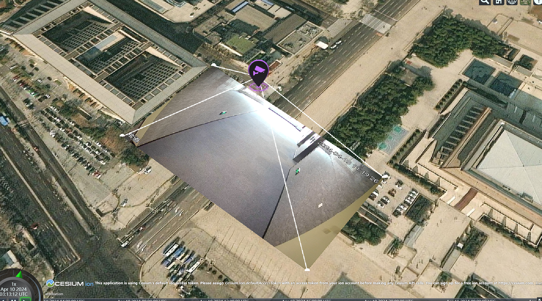 cesium生成视锥体实现视频投射